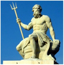 Poseidon mit Dreizack